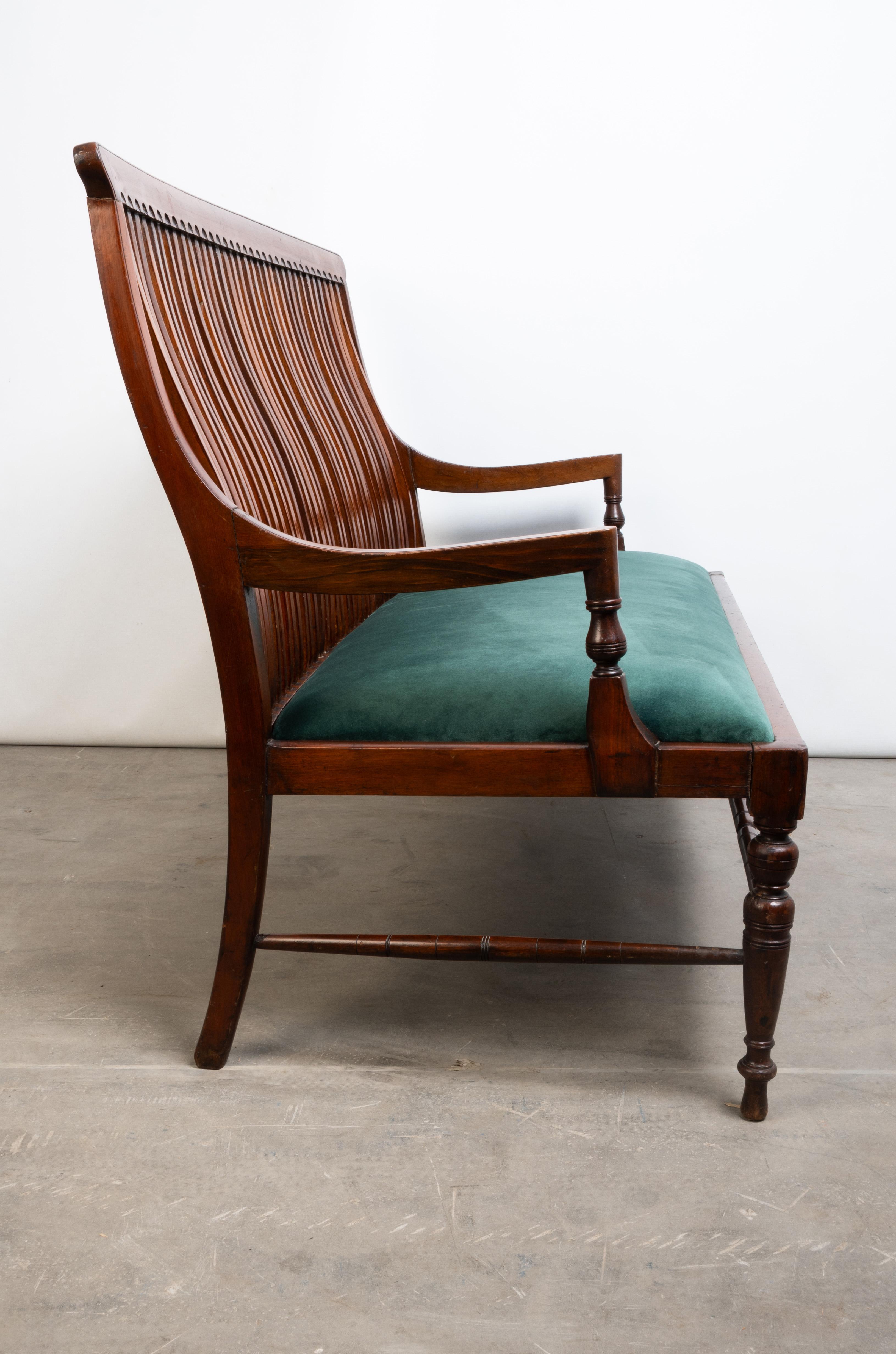 Antike englische Morris & Co. Arts and Crafts-Sofa-Sessel aus Mahagoni, um 1890 (19. Jahrhundert) im Angebot