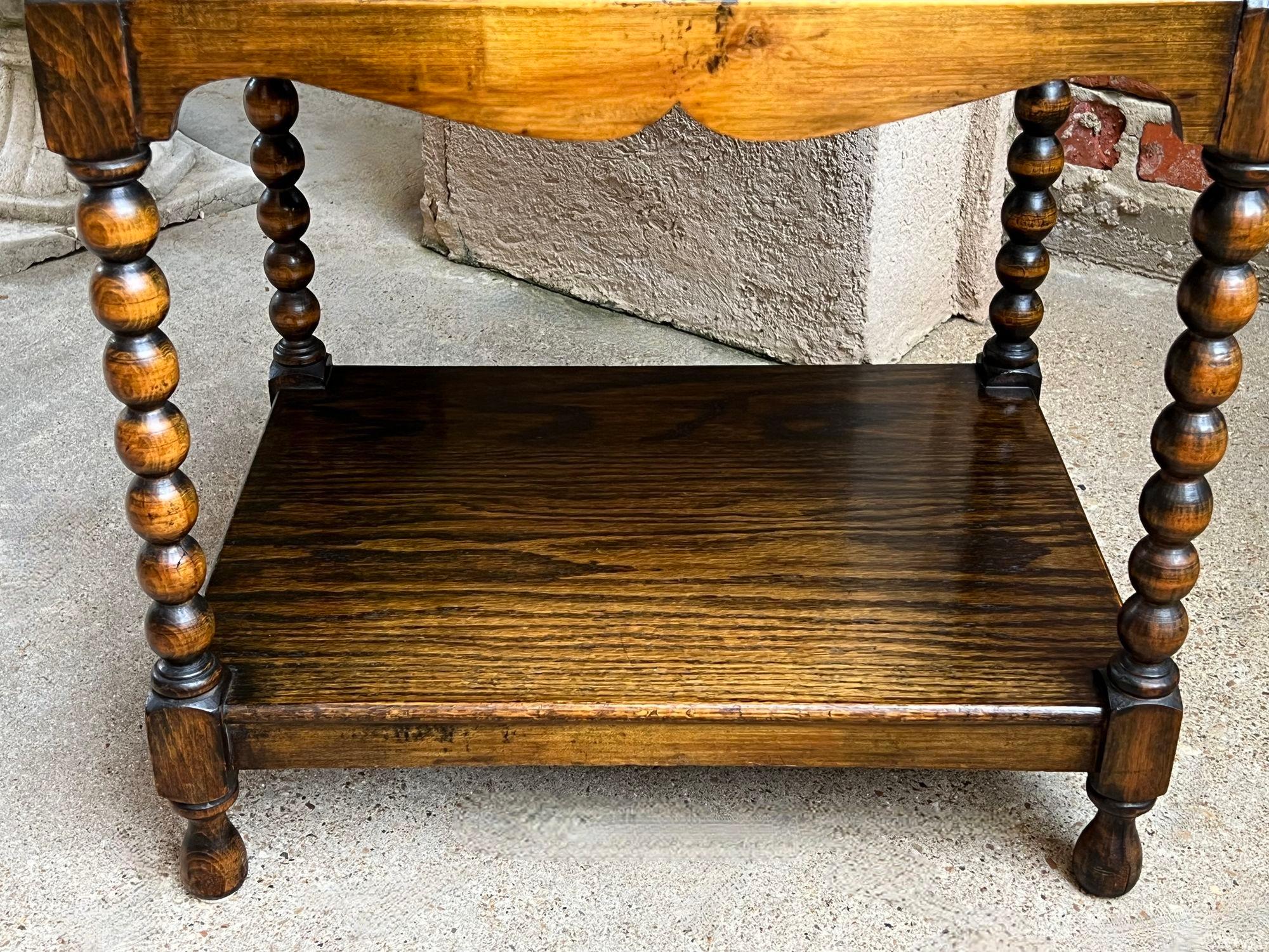 Antique English Music Cabinet Office File Jacobean Petite End Table Tiger Oak For Sale 13