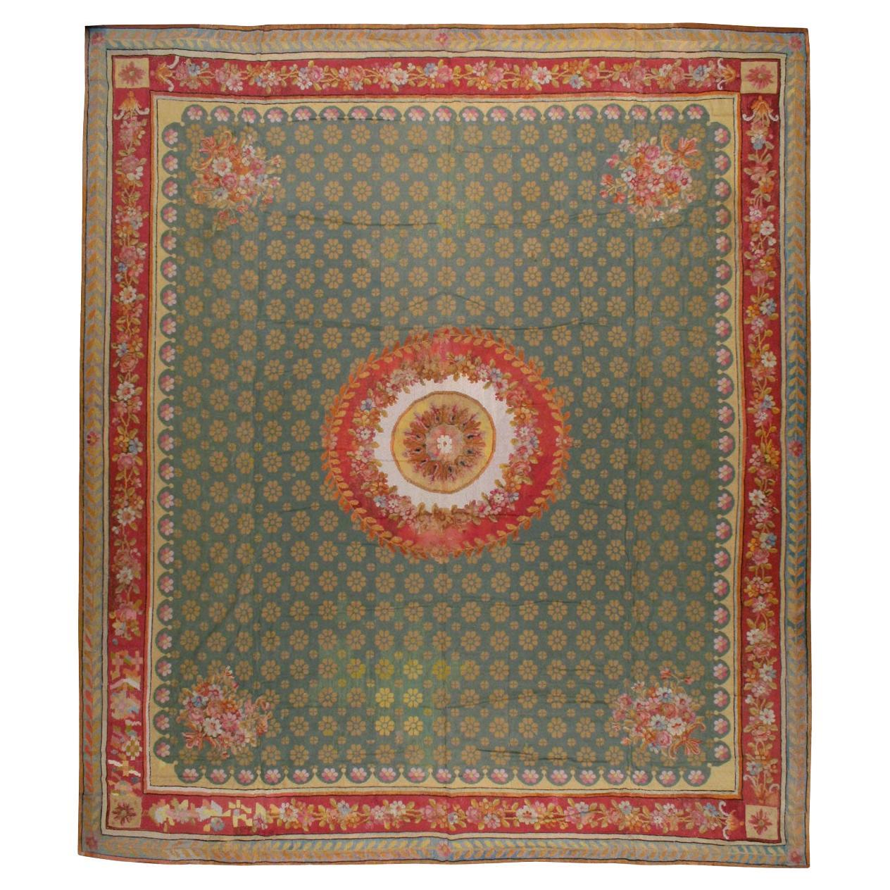 Antique tapis anglais à points d
aiguille en vente