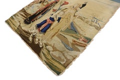 Antique English Needlepoint Tapestry with Ottoman Style, Arabian Wall Hanging