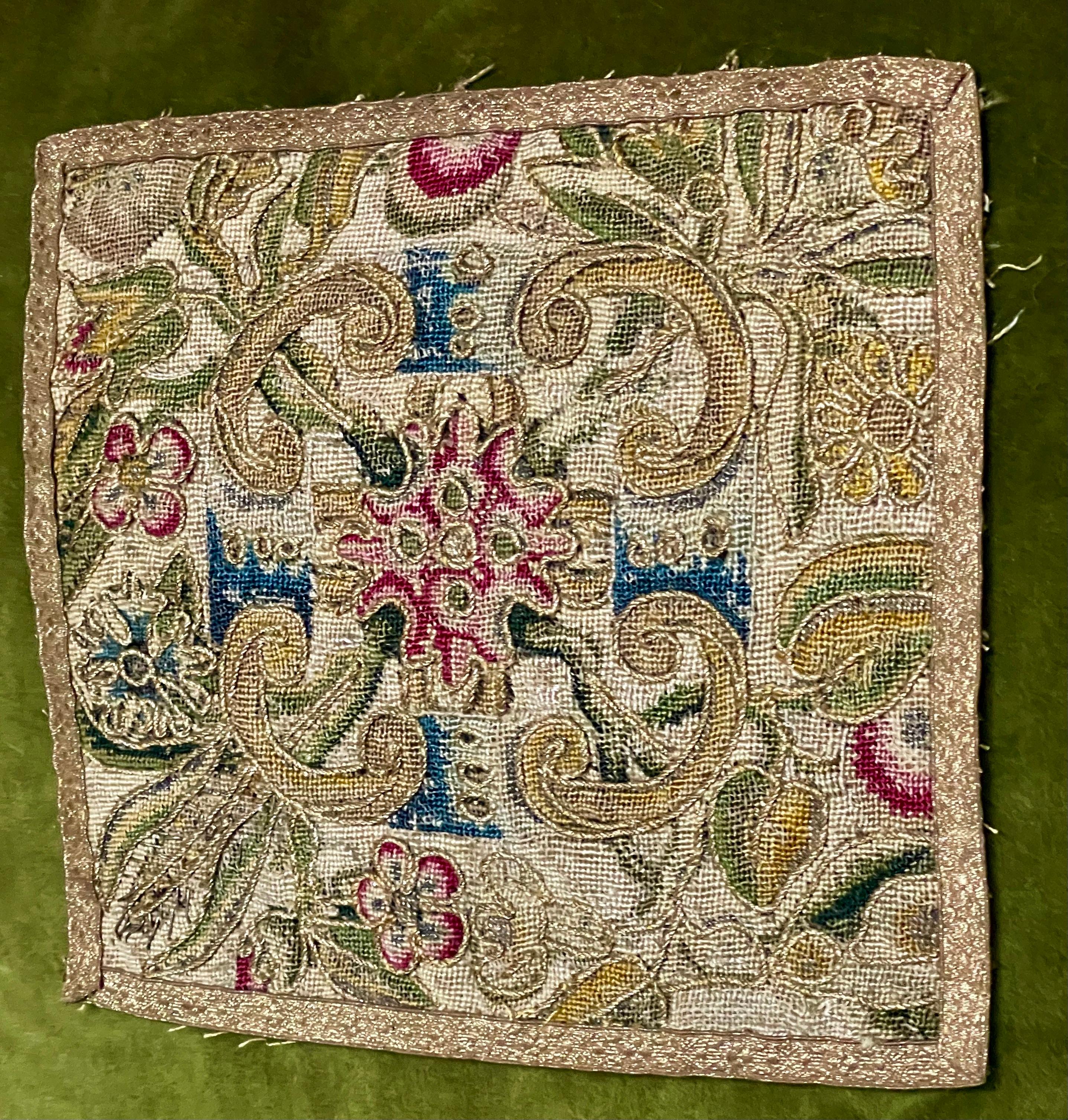 British Antique English Needlework 17th Century For Sale