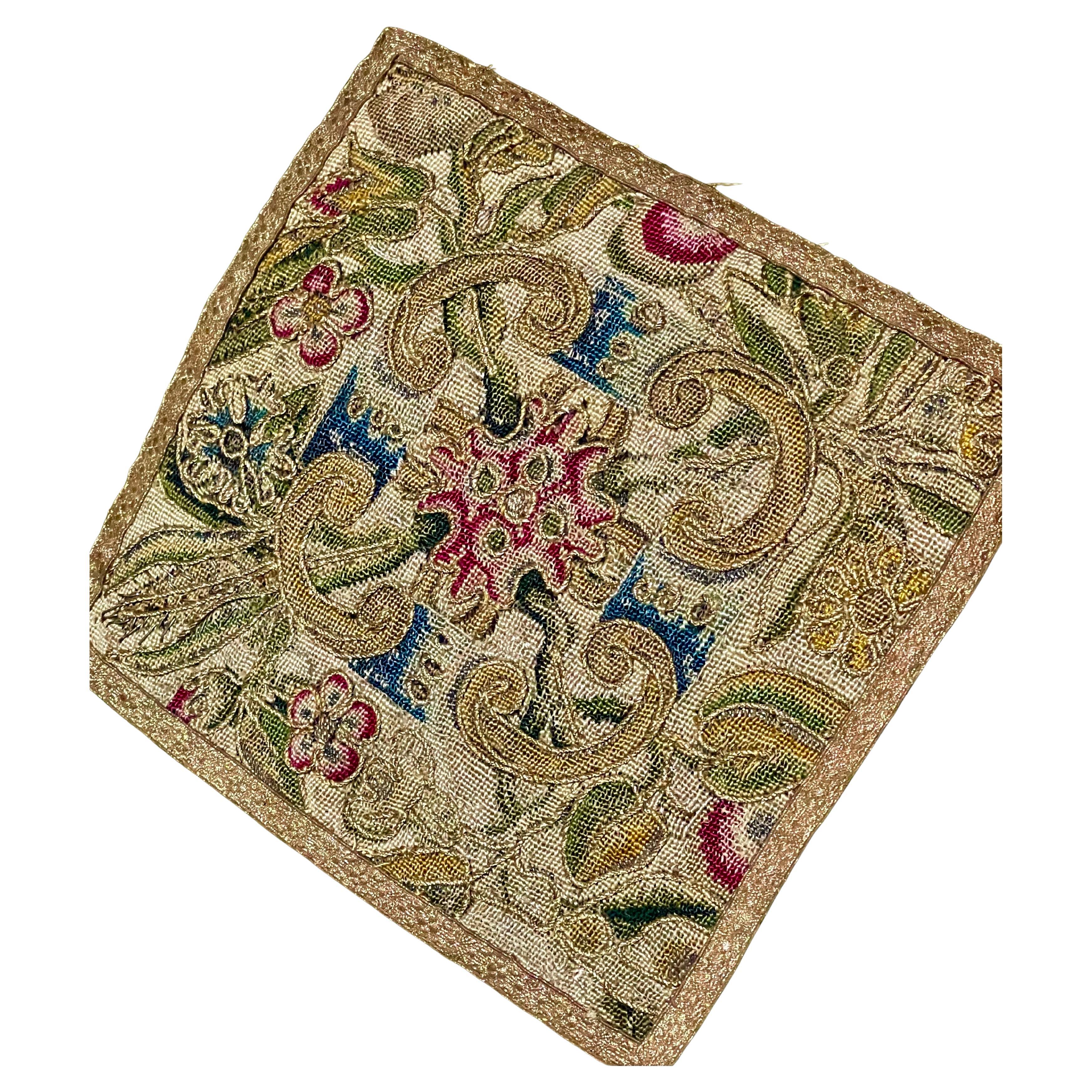Antique English Needlework 17th Century For Sale