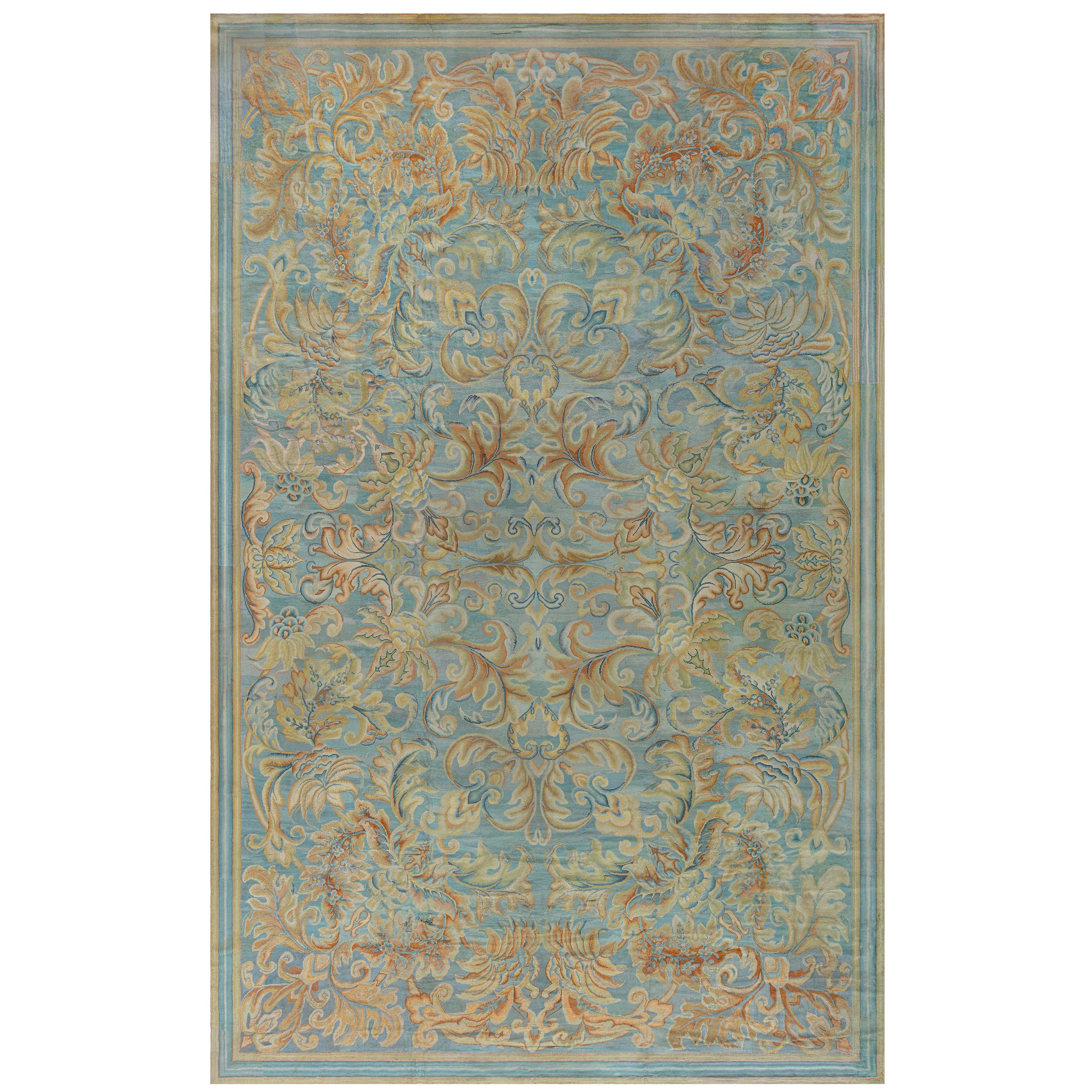 Antique English Needlework Rug Doris Leslie Blau