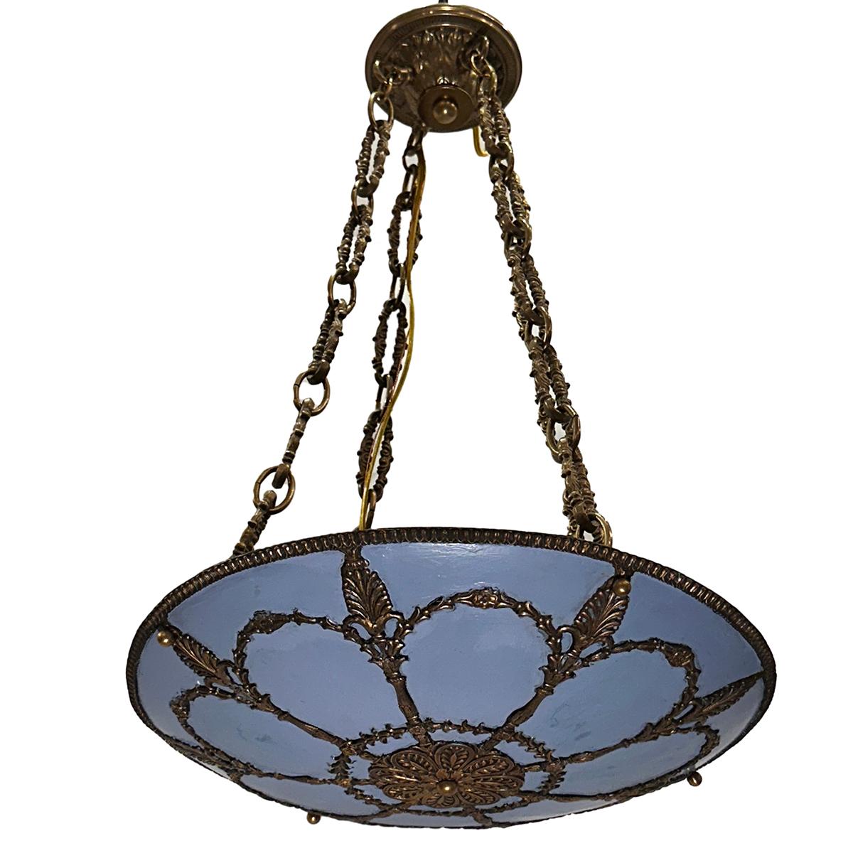 Antike englische neoklassische Lights Fixture (Patiniert) im Angebot