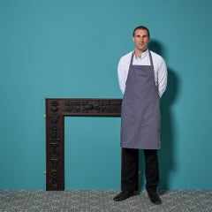 Antique English Neoclassical Style Carved Oak Fire Mantel