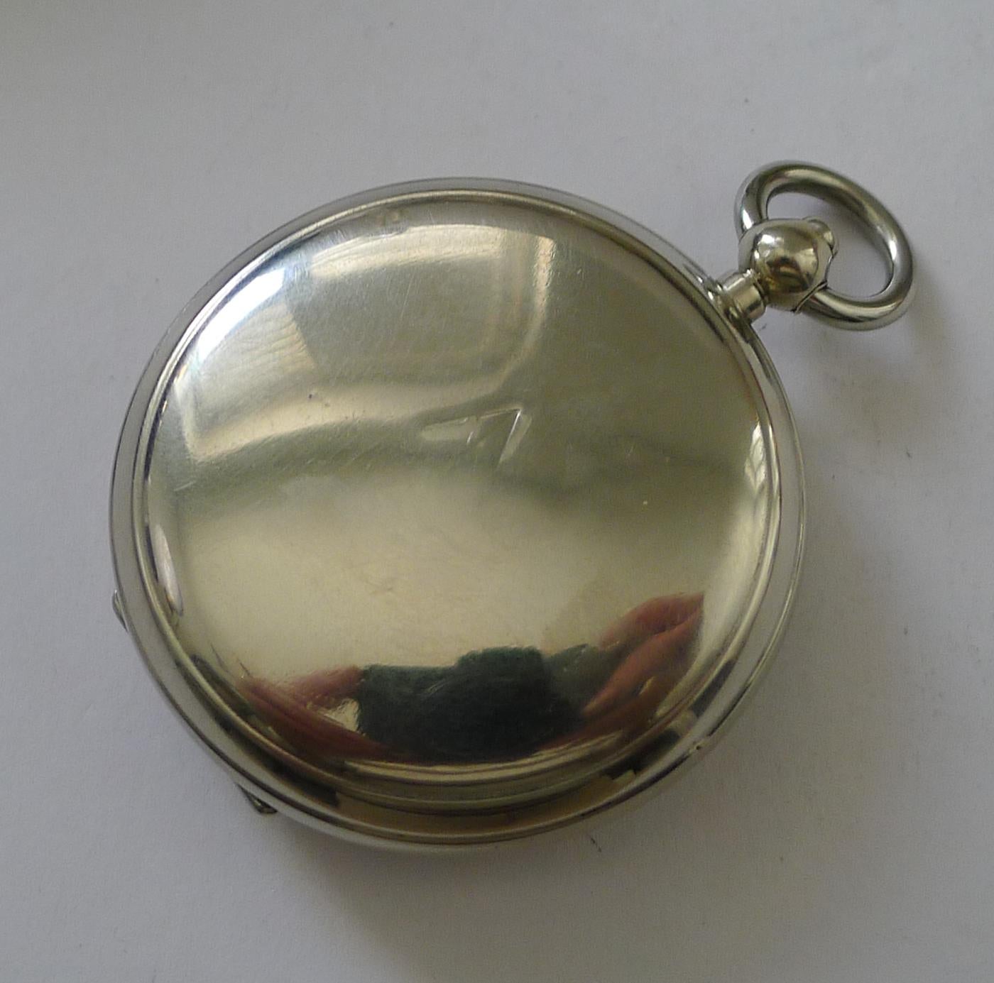 Boussole anglaise ancienne à boîtier en nickel Reg. N° pour 1903 - WW1 Military Issue en vente 3