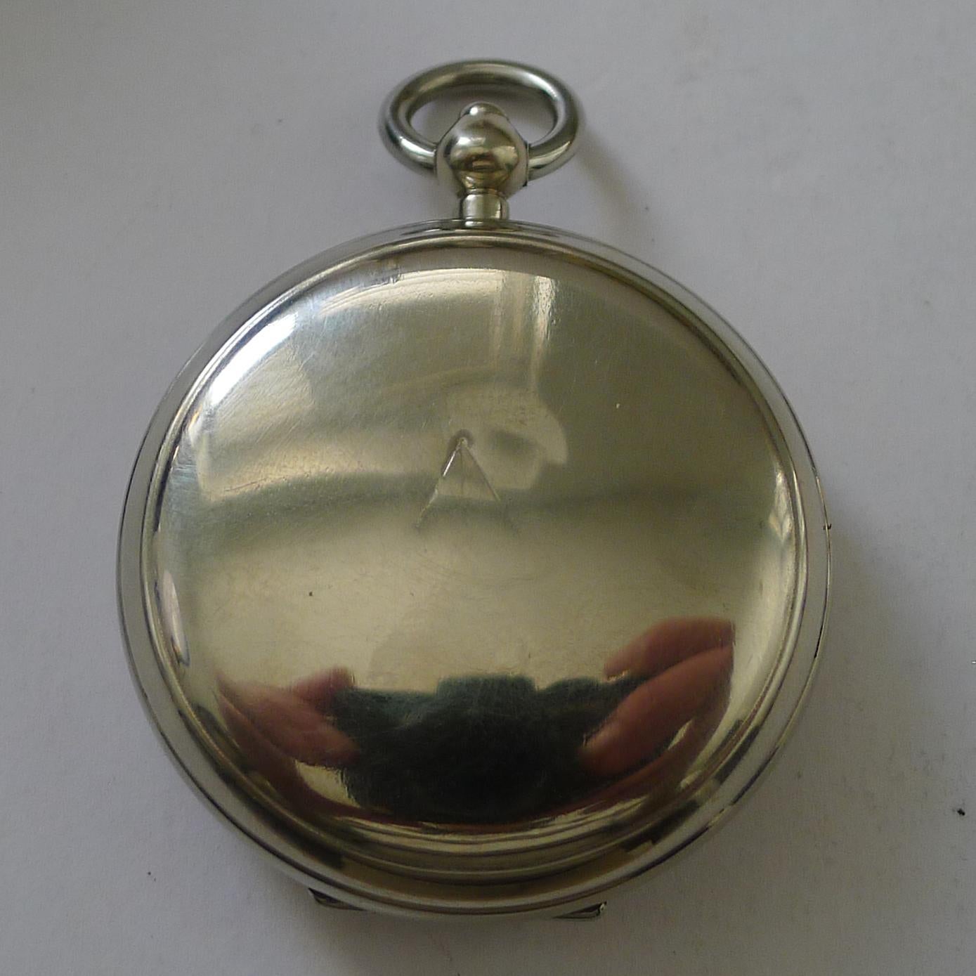 Boussole anglaise ancienne à boîtier en nickel Reg. N° pour 1903 - WW1 Military Issue en vente 4
