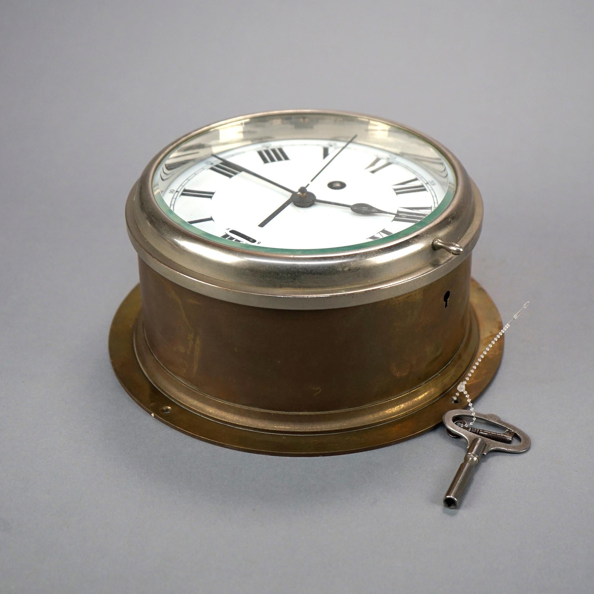 antique brass ships clock