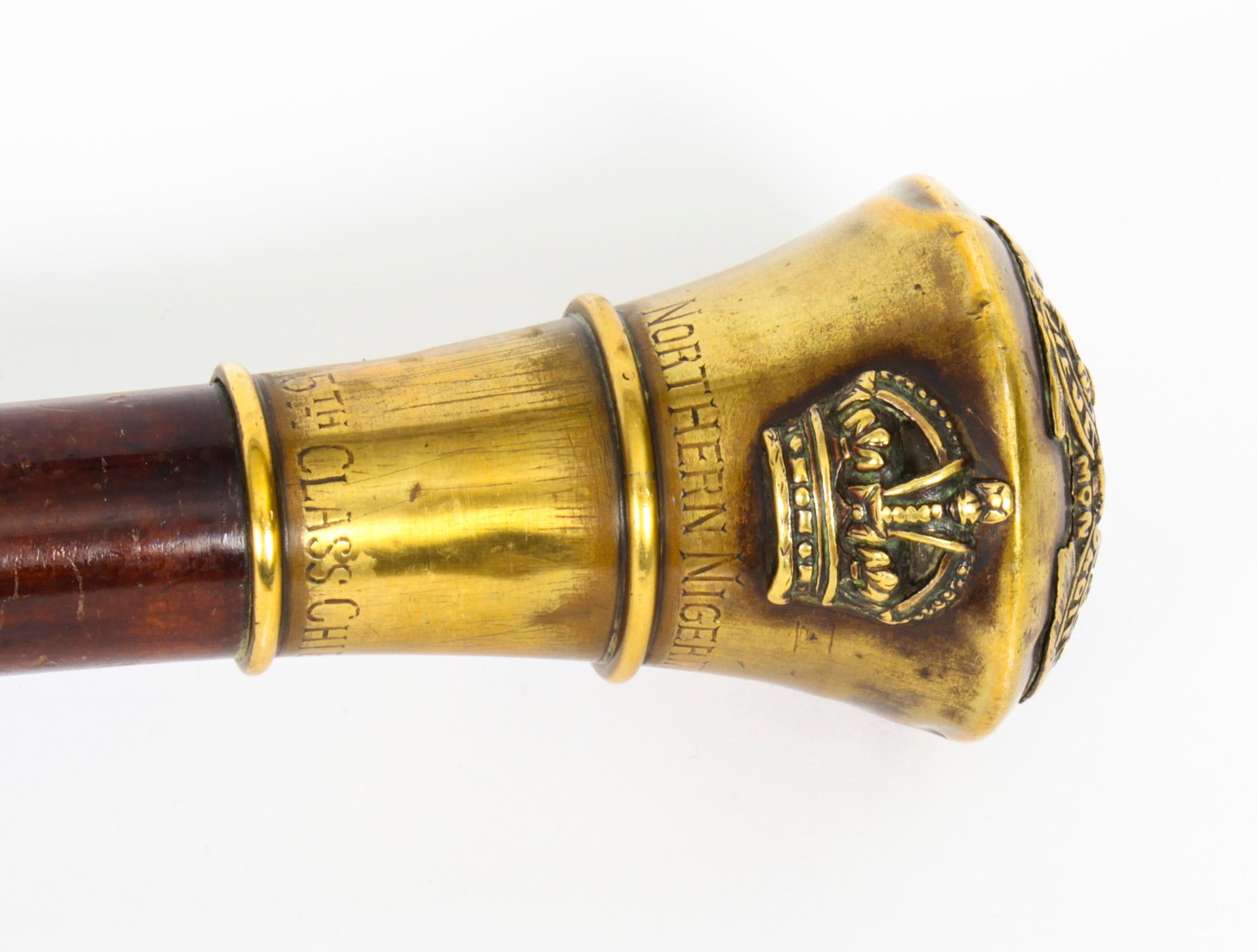 Late 19th Century Antique English Nigerian 5th Malacca Sword / Walking Stick Cane, 19th Century