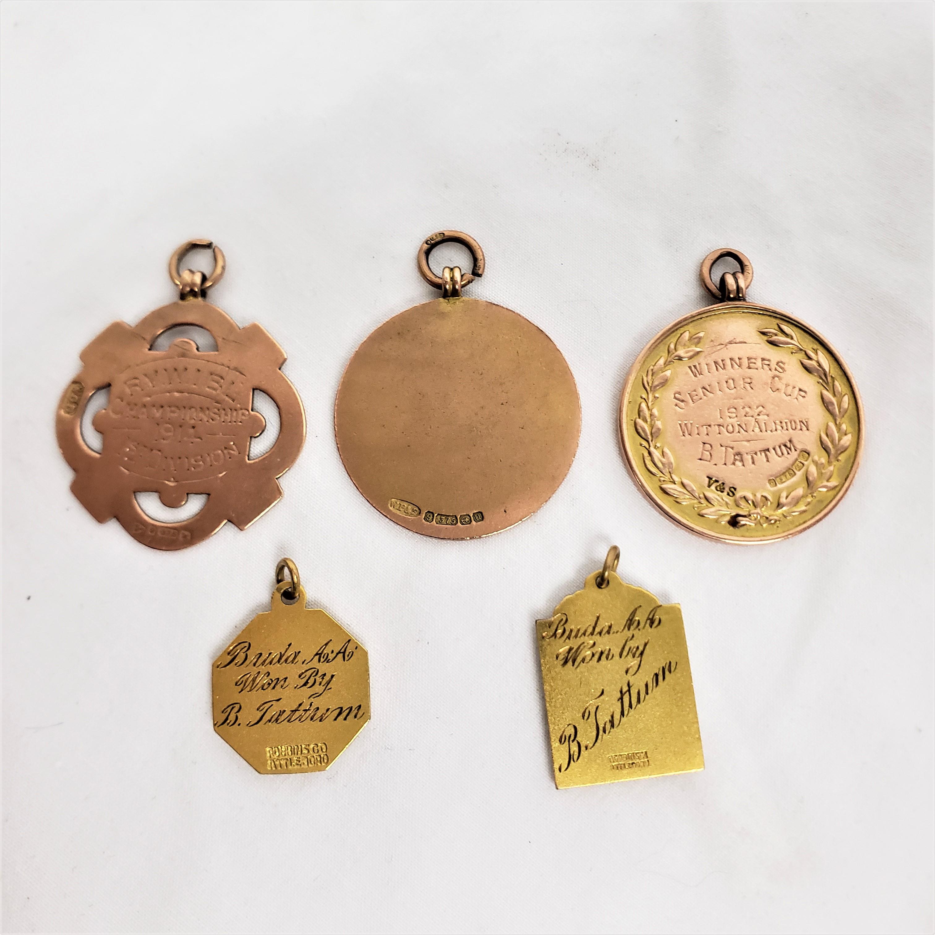 antique football medals