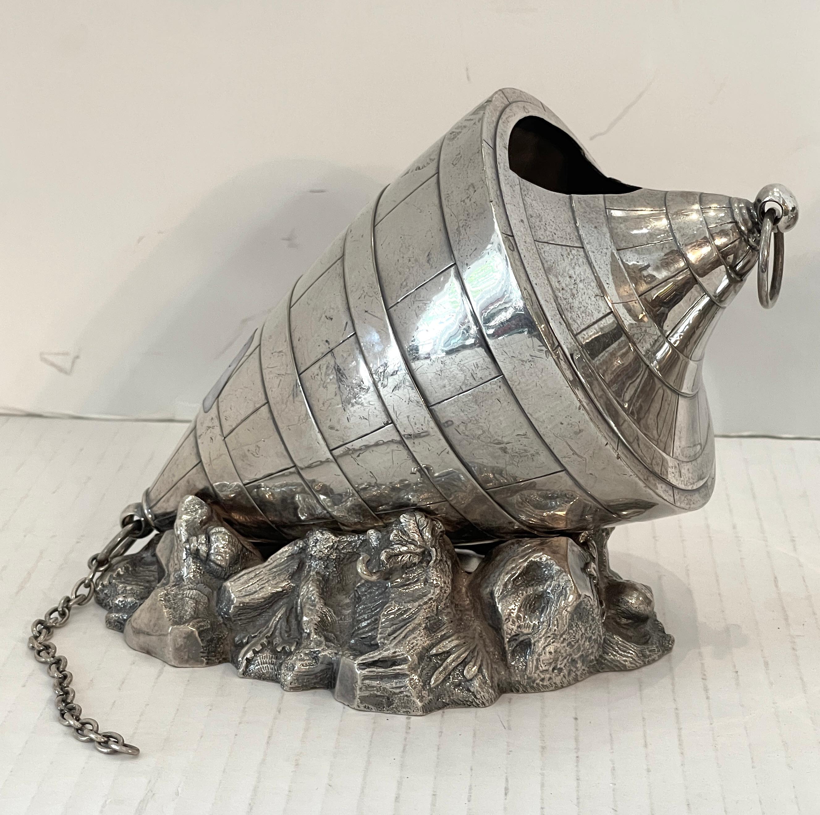 19th Century Antique English Novelty Silver Plate Buoy Spoon Warmers, Pairs For Sale
