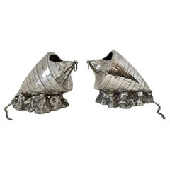Antique English Novelty Silver Plate Buoy Spoon Warmers, Pairs