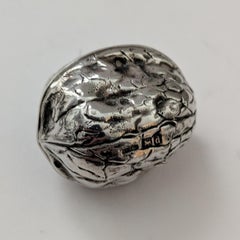 Antica scatola inglese in noce e argento sterling - 1899 di Sampson Mordan