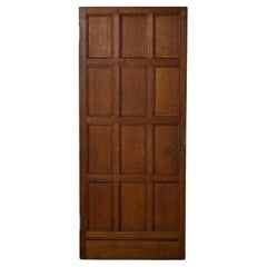 Antike 12-Paneel-Tür aus englischer Eiche