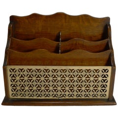 Antique, English Oak and Brass Letter or Stationery Box, circa 1890