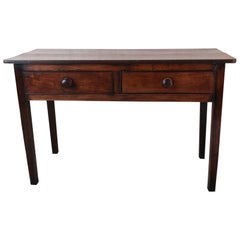Antique English Oak and Elm Dresser Base or Side Table, 18th Century