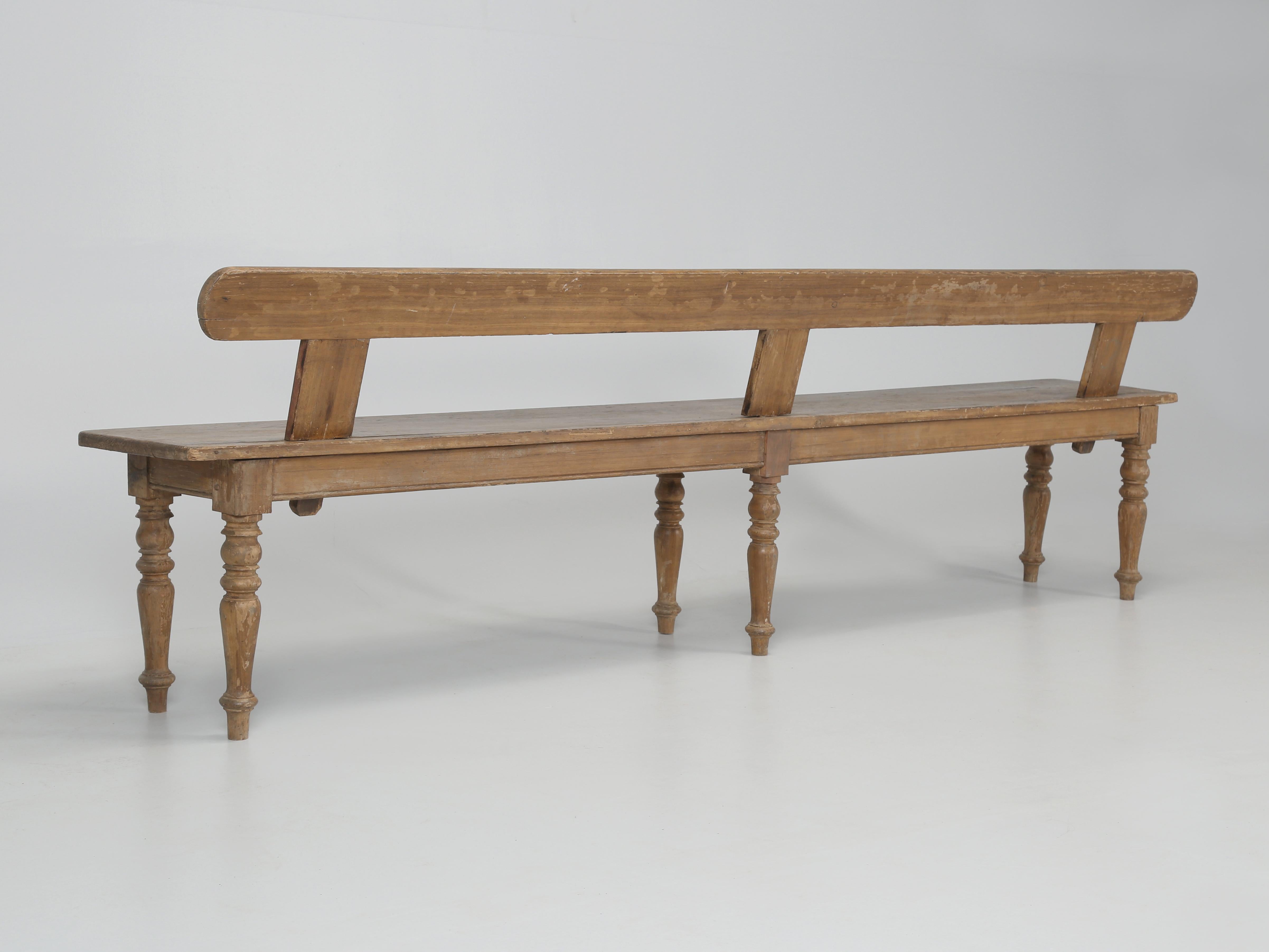 Antique English Oak Bench Comfortable Great Patina Original Finish Late 1800's 12