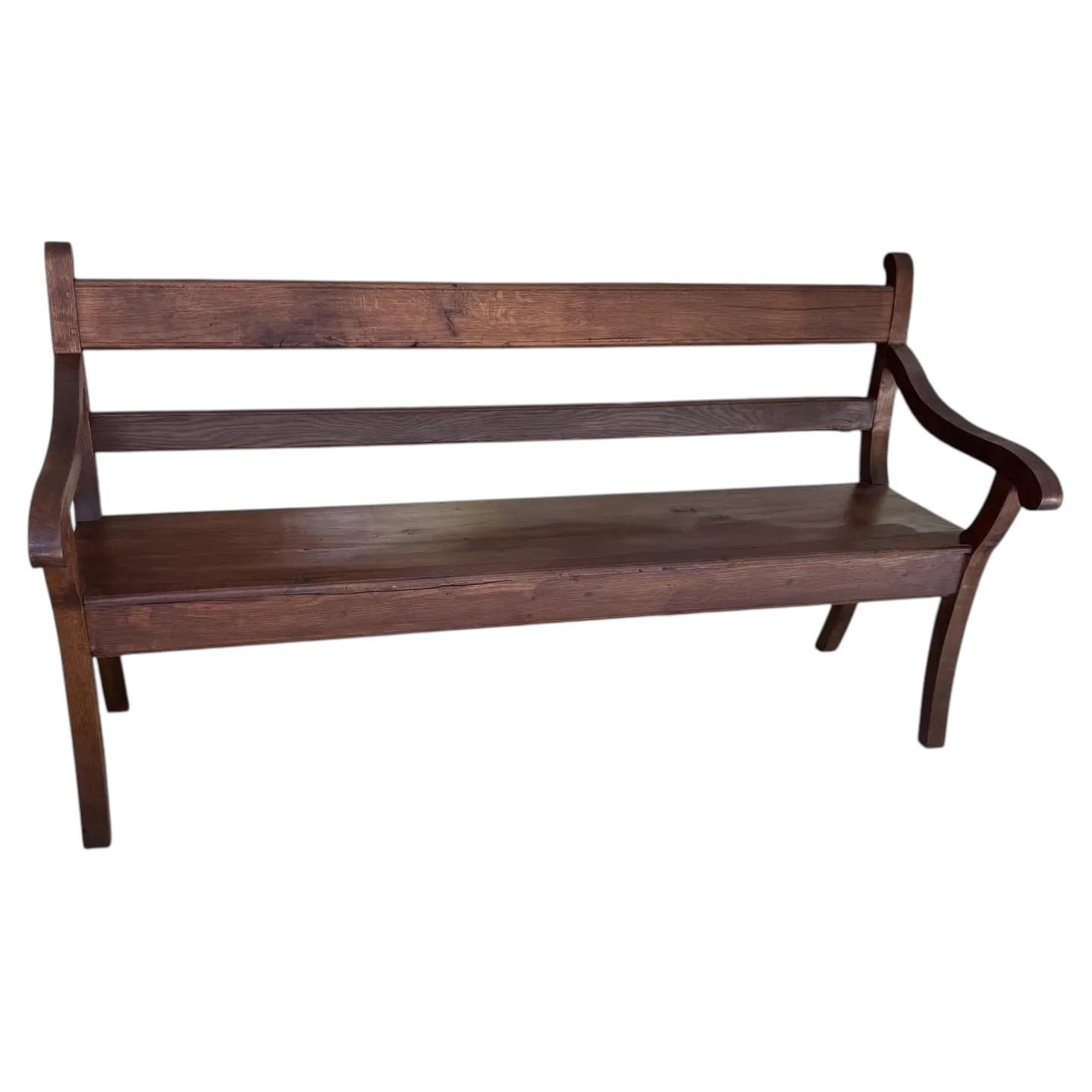 Antique English Oak Bench