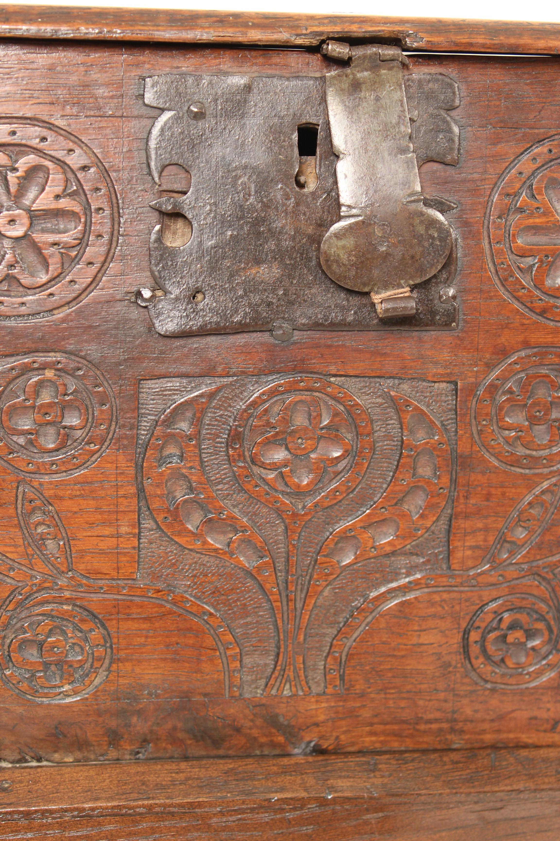 Antique English Oak Bible Box on Stand 2