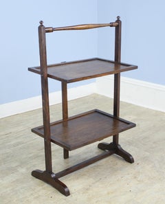 Antique English Oak Cake Stand