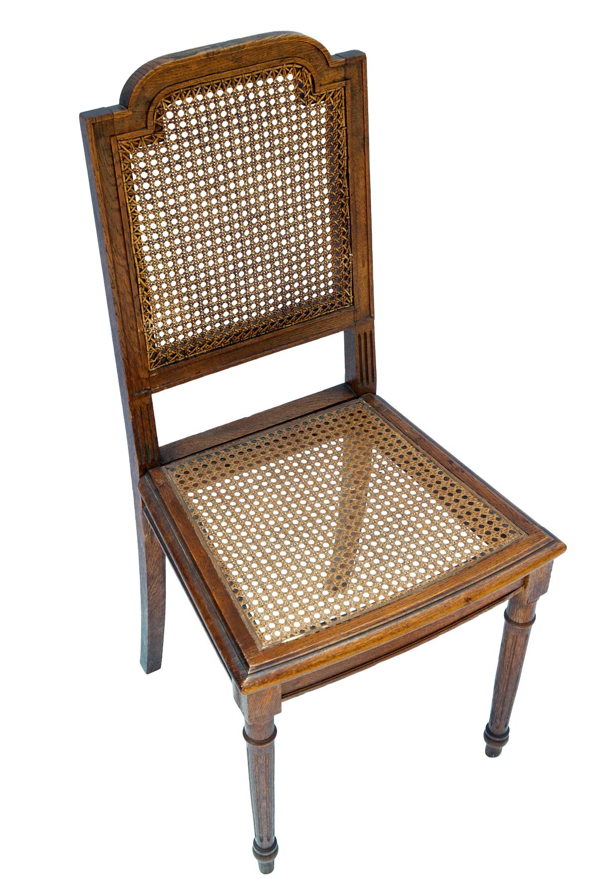 Chaise d'appoint ancienne en chêne Oak Oak en vente 2