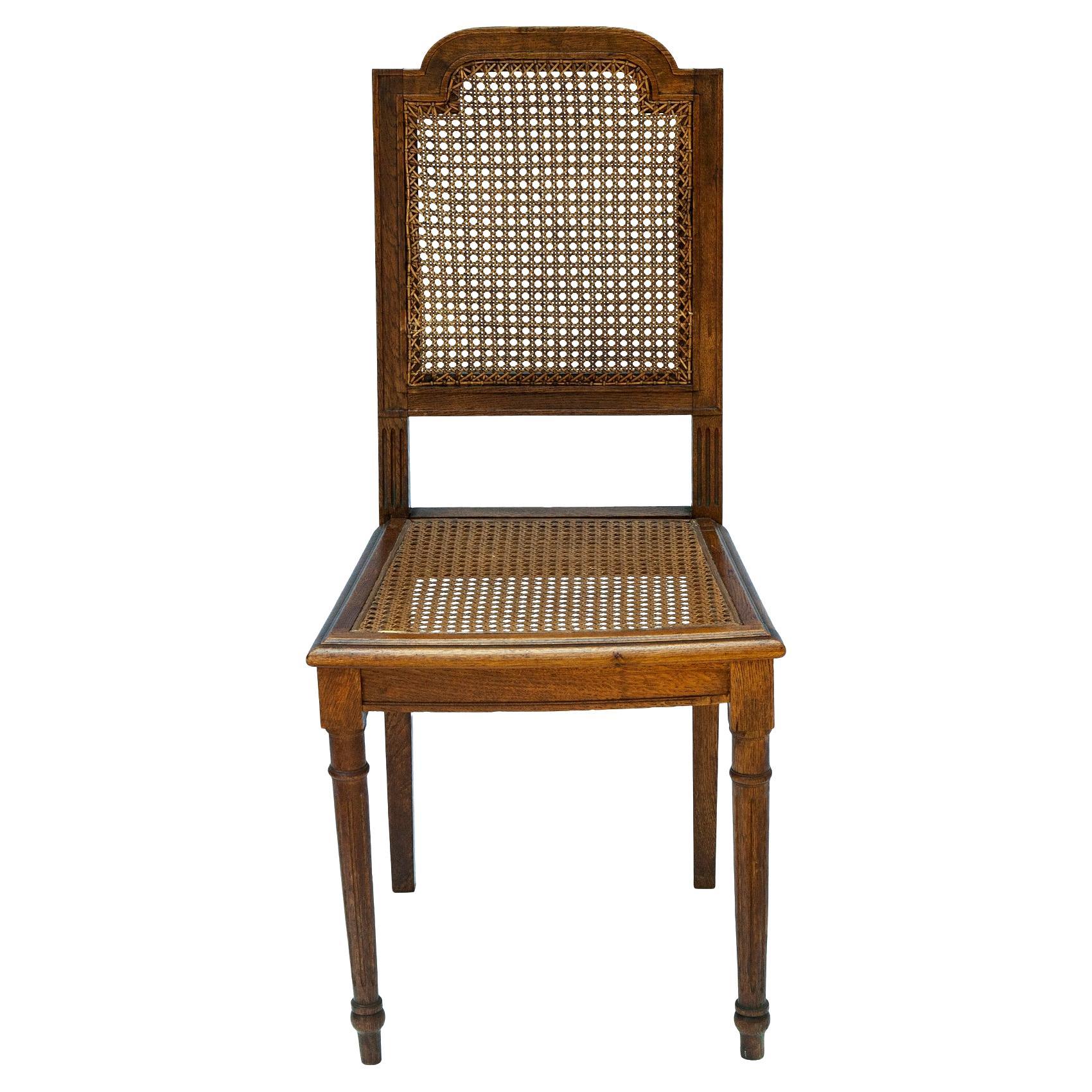 Chaise d
appoint ancienne en chêne Oak Oak