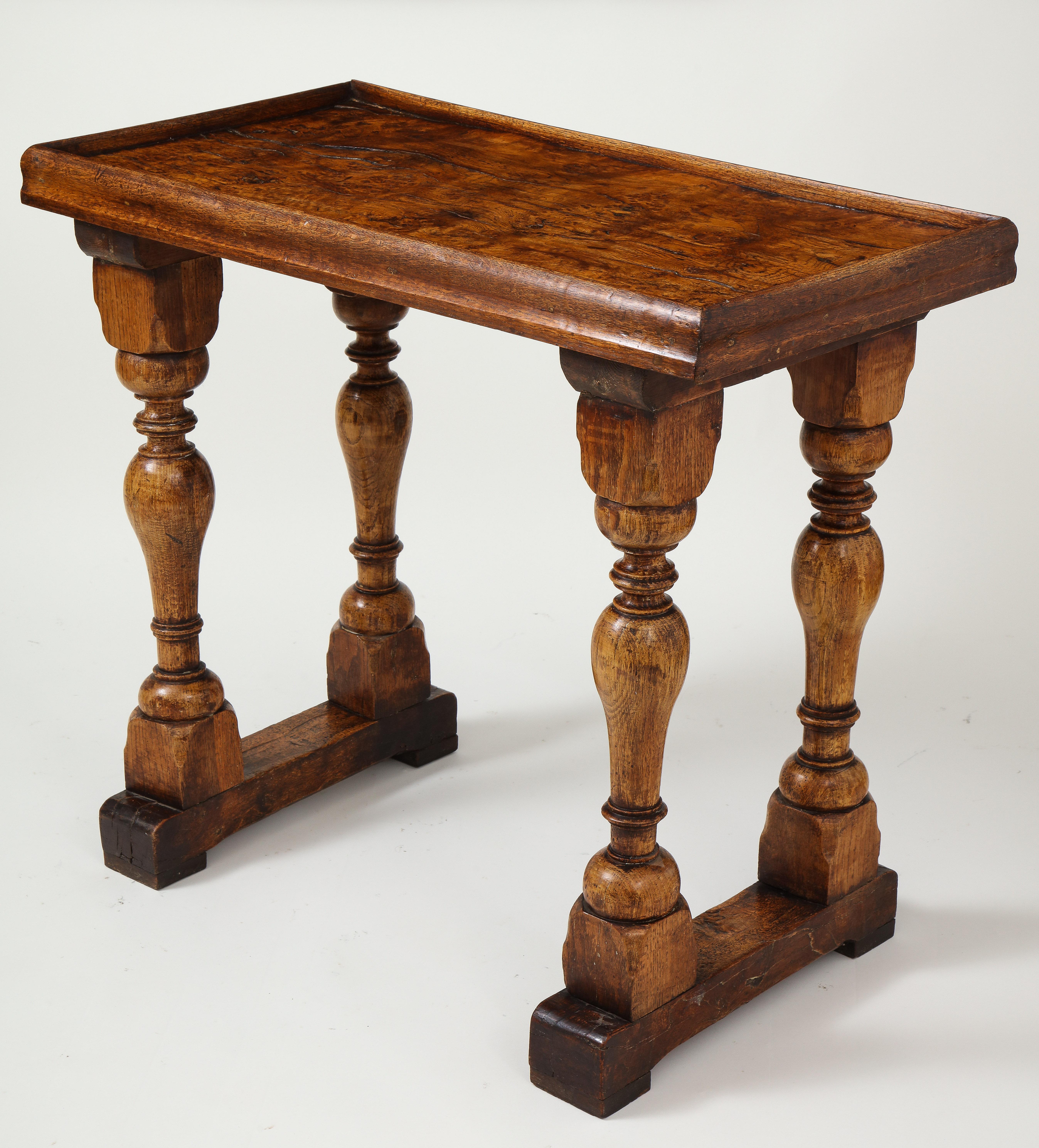 Jacobean Antique English Oak Center Table For Sale