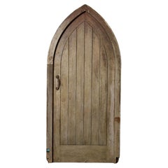 Antique English Oak Church Door with Frame