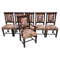 Anciennes chaises de salle à manger en Oak 1800s Set of 6