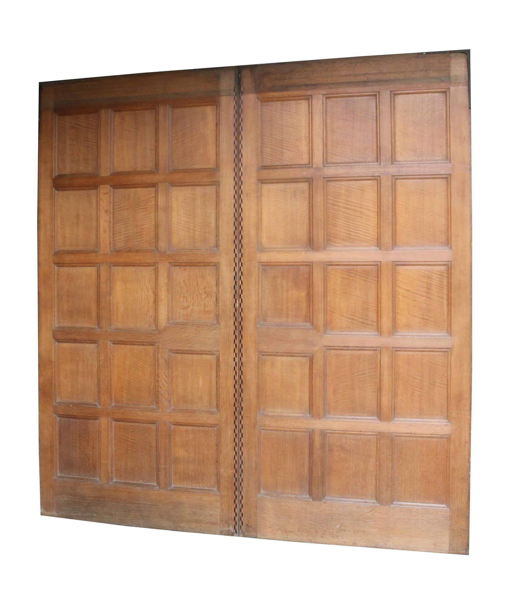 19th Century Antique English Oak Double Doors