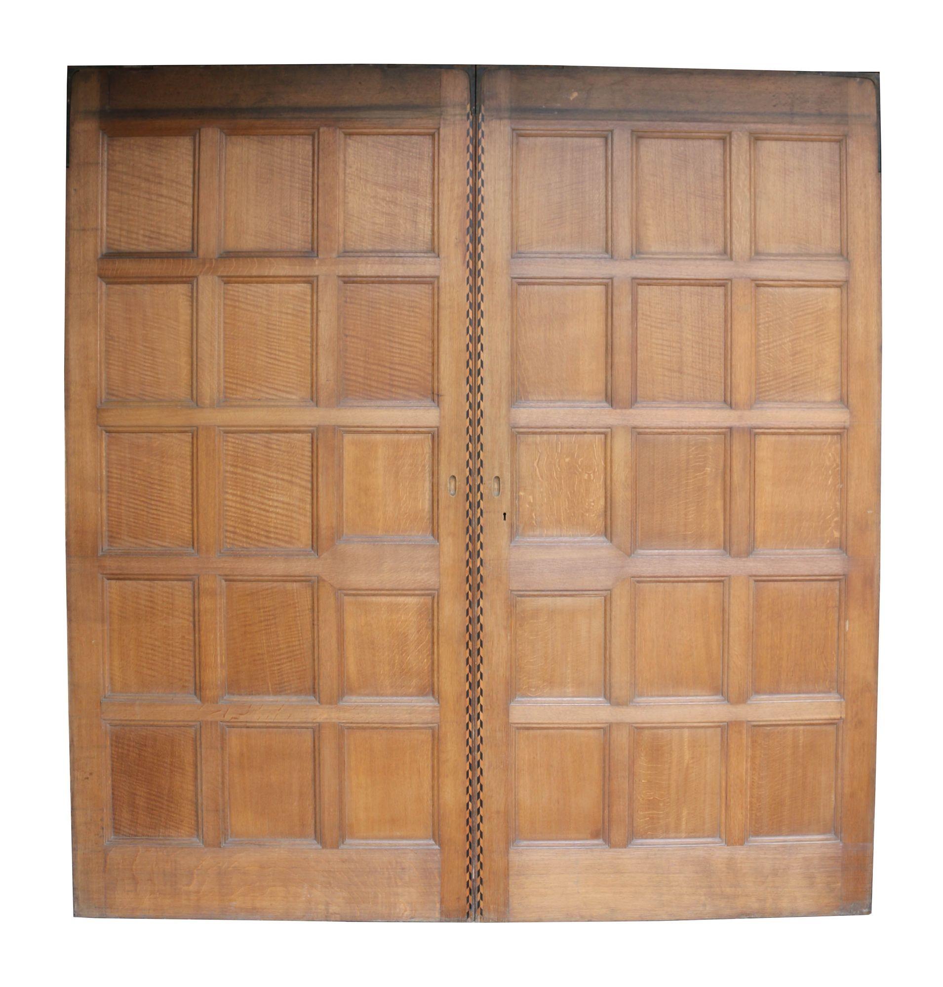 Antique English Oak Double Doors 1
