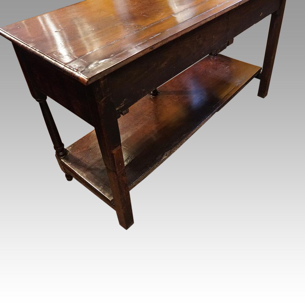 18th Century and Earlier Antique English Oak Dresser Base with Pot Board, circa 1780