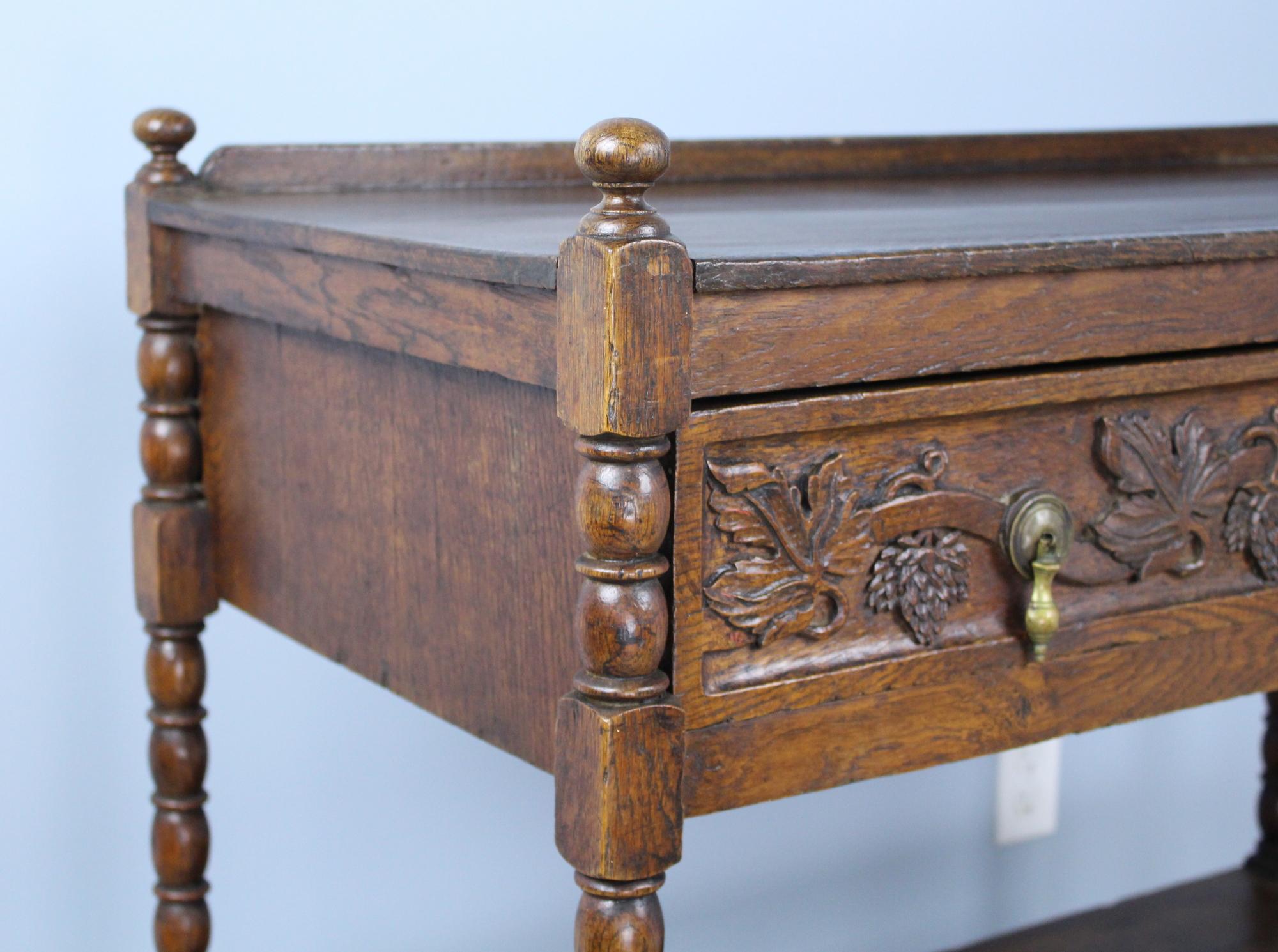 19th Century Antique English Oak Dumbwaiter