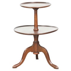 Antique English oak étagère/side table from the 19th century