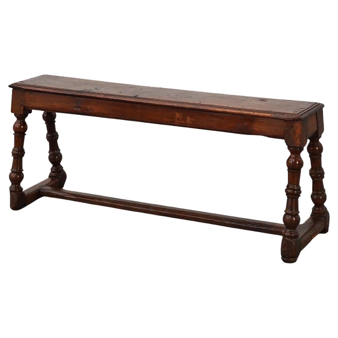 Ancien banc de ferme en chêne anglais, UK vers 1850