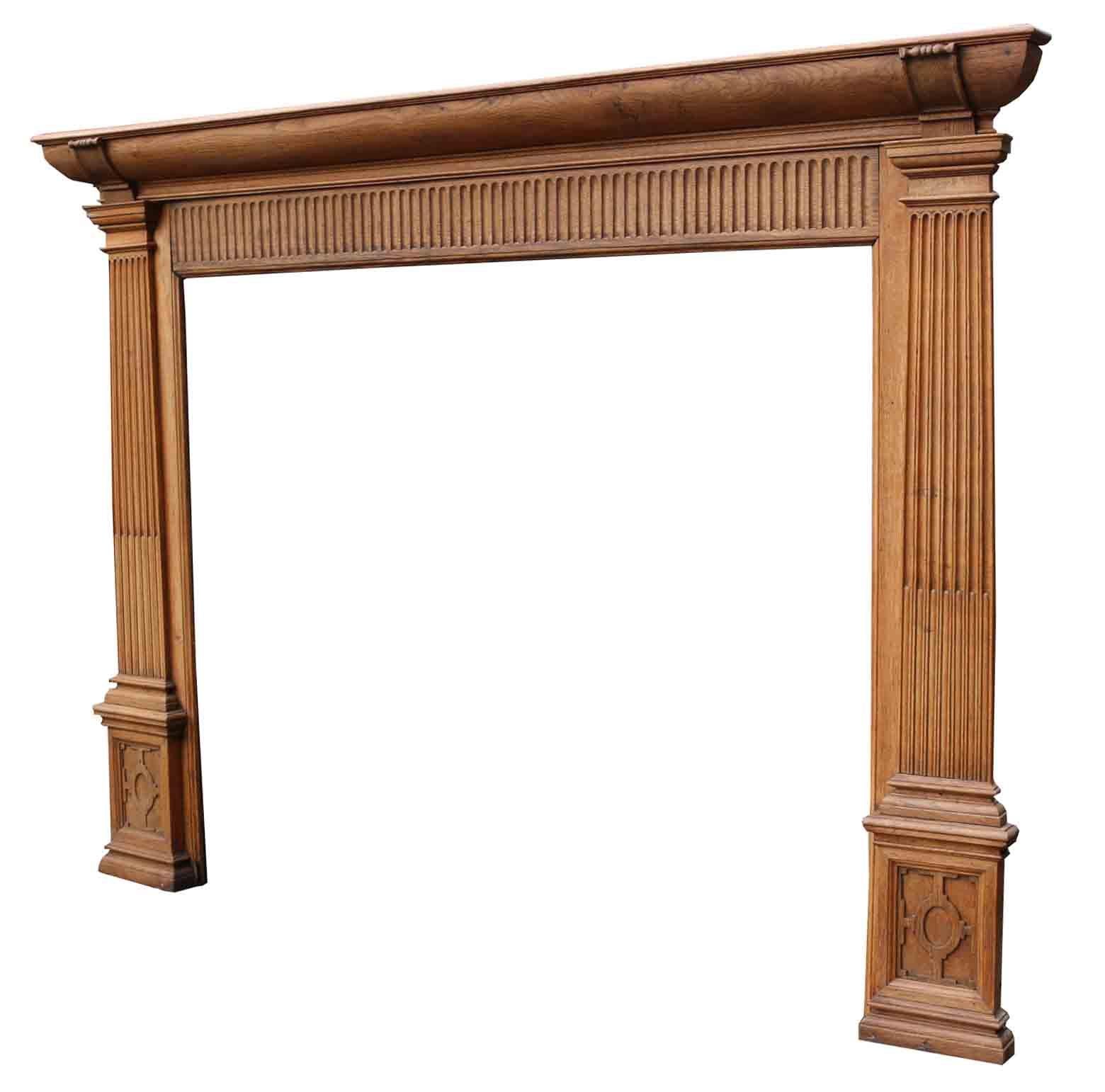 oak fireplace surround