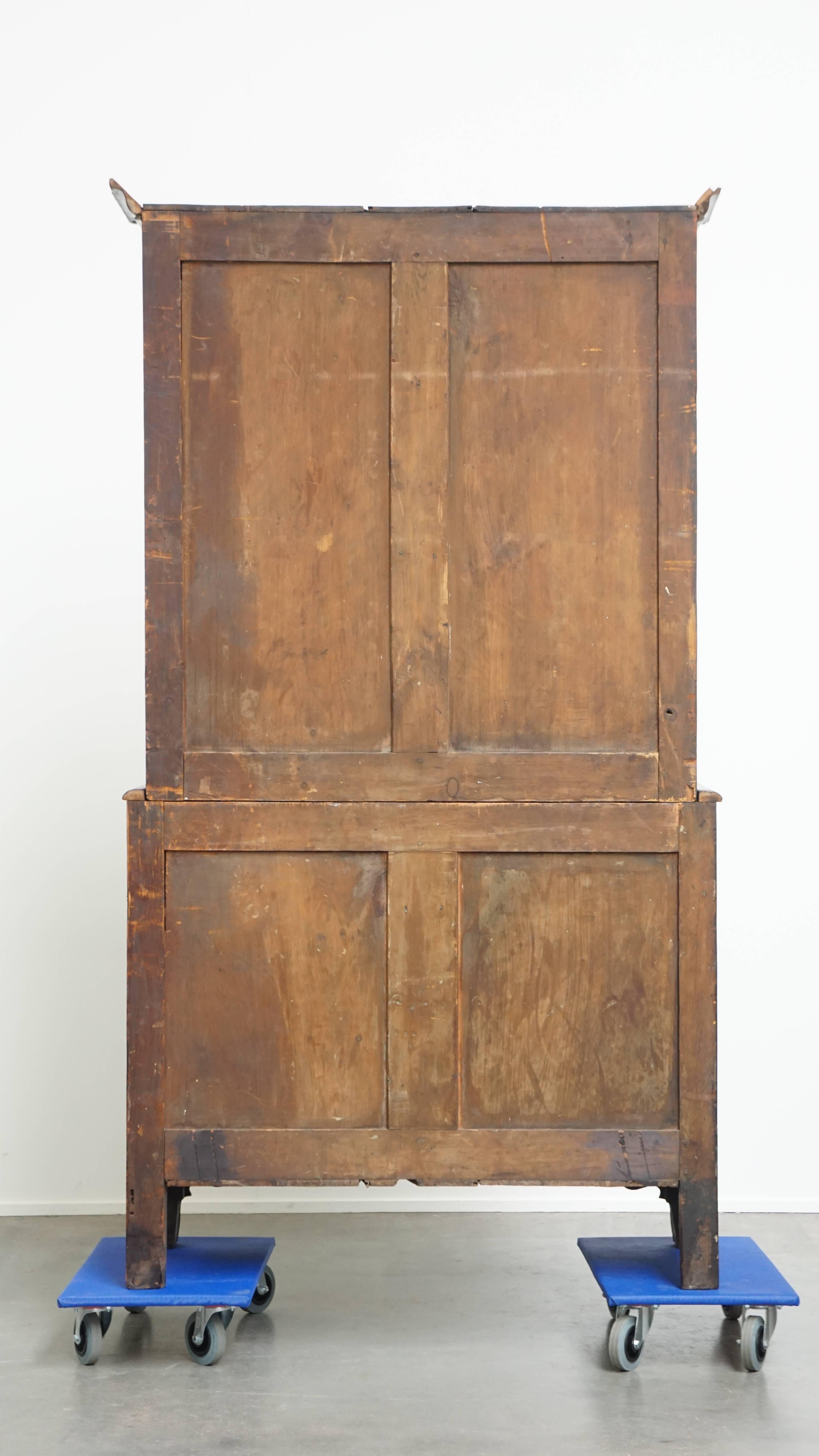 Hand-Crafted Antique English Oak Food Cupboard from the Late 18th / Early 19th Century For Sale