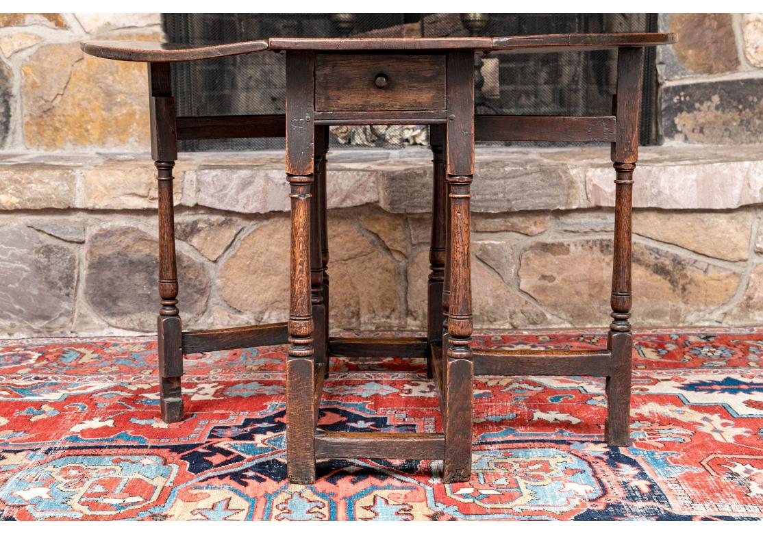 Antique English Oak Gate Leg Table For Sale 5