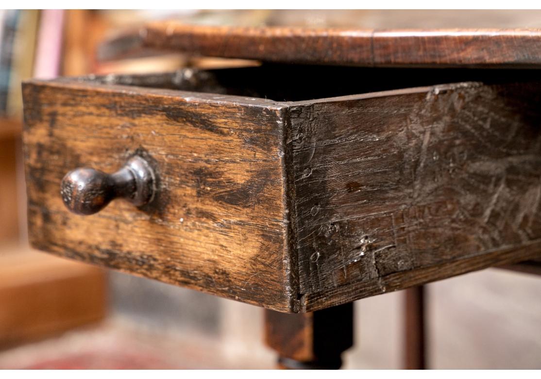 Antique English Oak Gate Leg Table For Sale 6