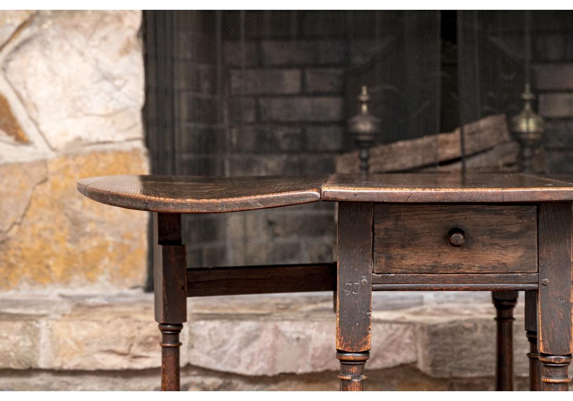 Antique English Oak Gate Leg Table For Sale 7