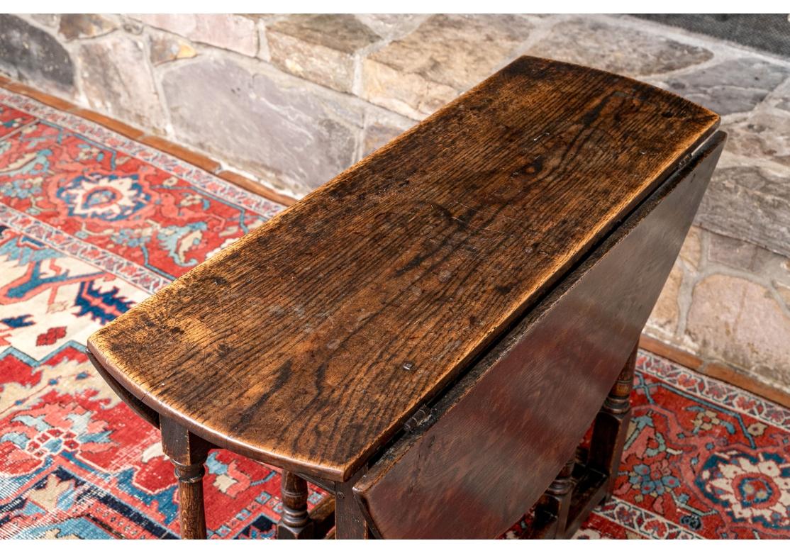 Antique English Oak Gate Leg Table For Sale 9