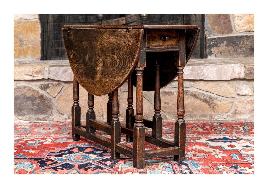Antique English Oak Gate Leg Table For Sale 10