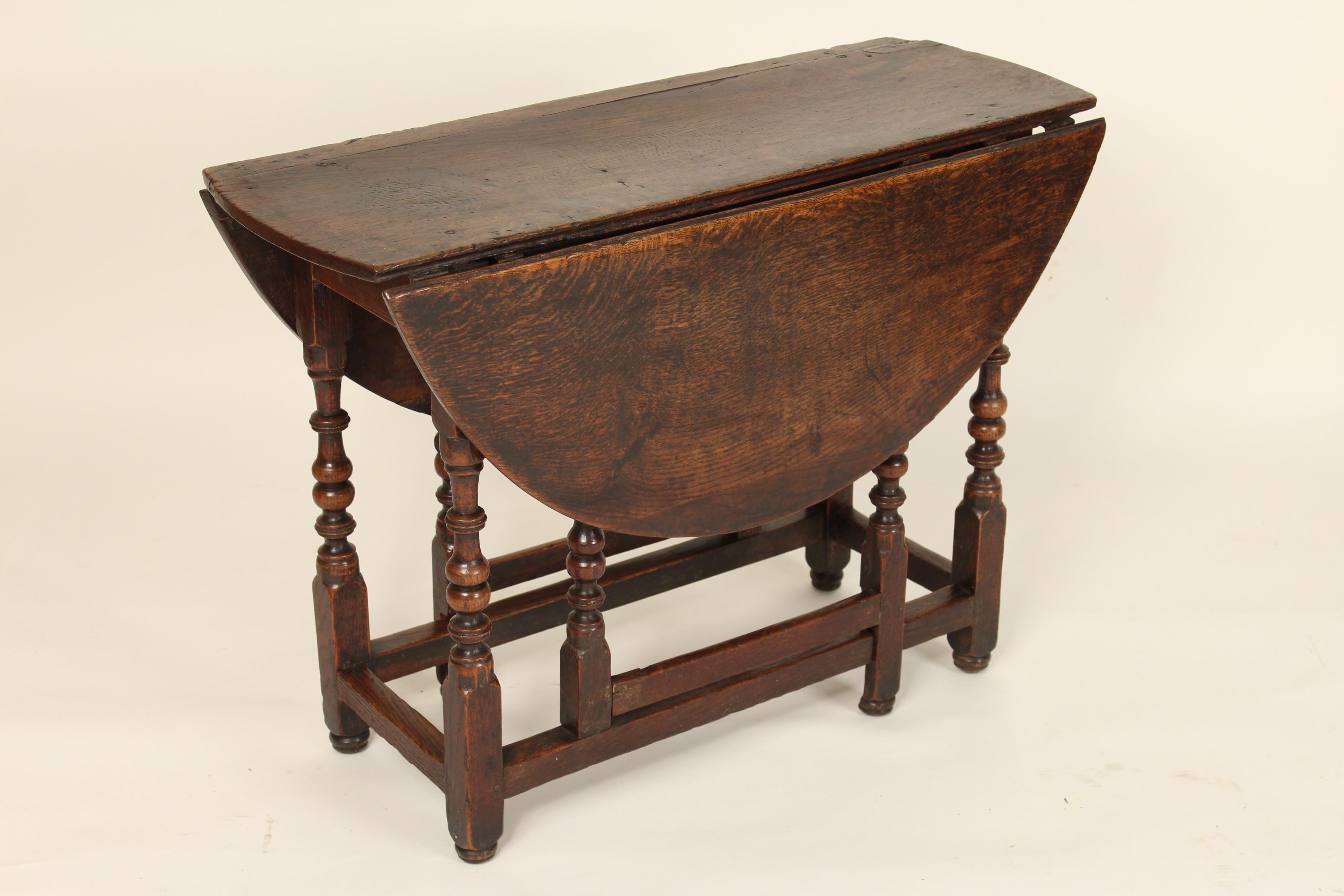 Jacobean Antique English Oak Gate Leg Table