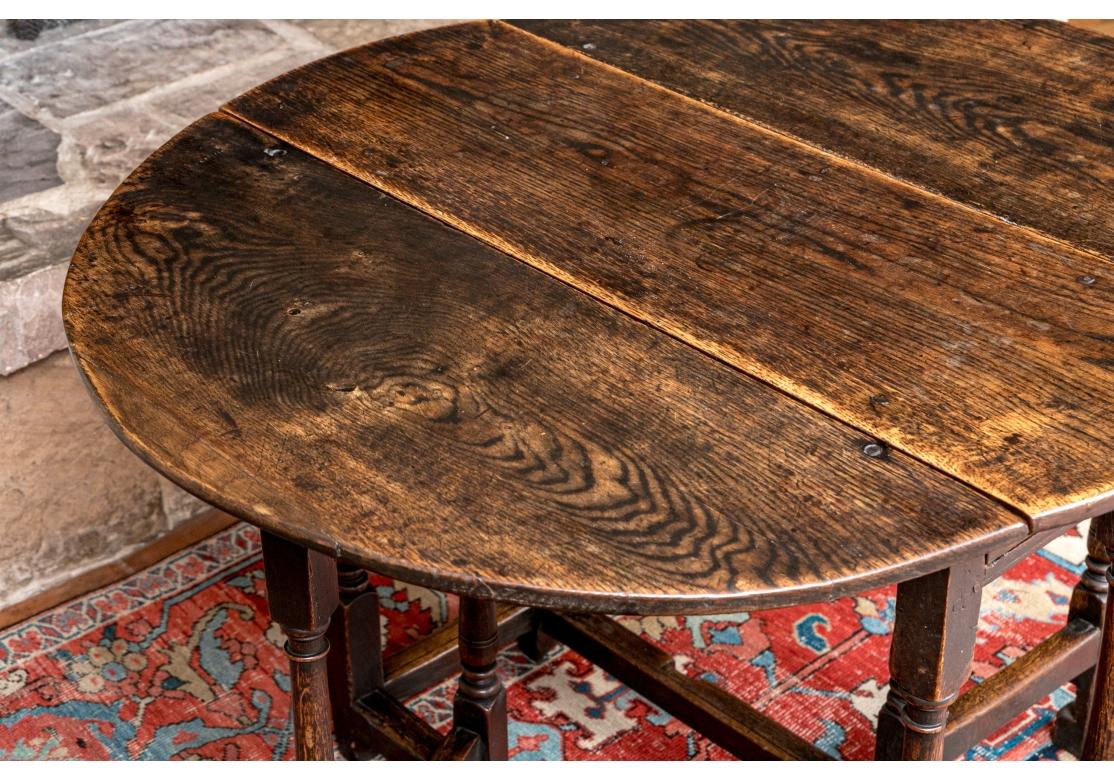 Antique English Oak Gate Leg Table For Sale 1