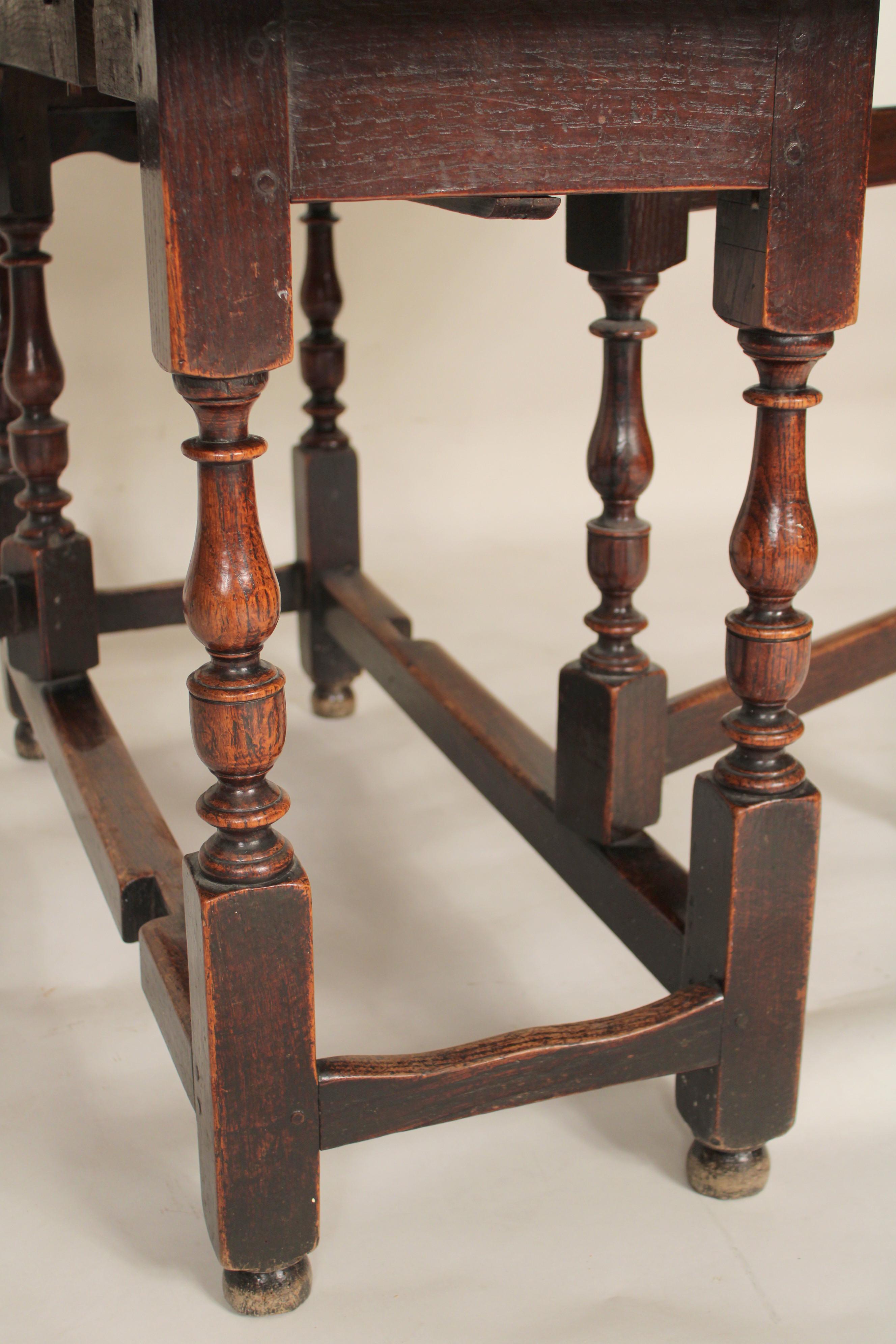 Antique English Oak Gate Leg Table 1