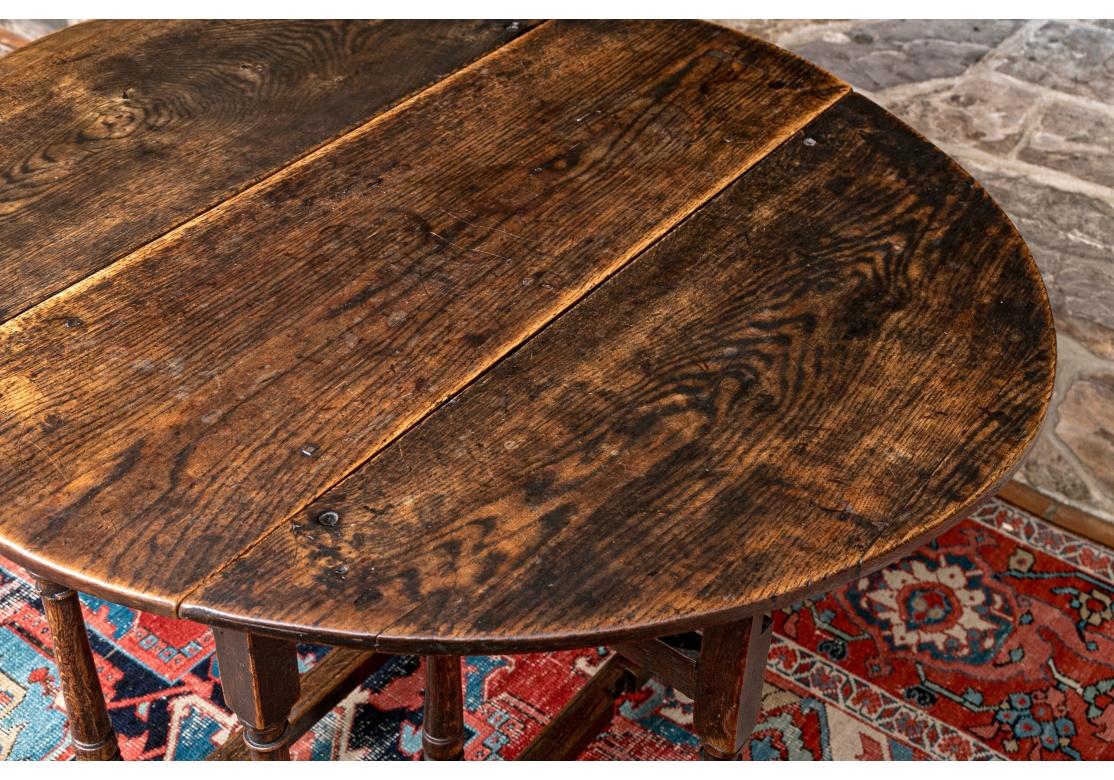Antique English Oak Gate Leg Table For Sale 4