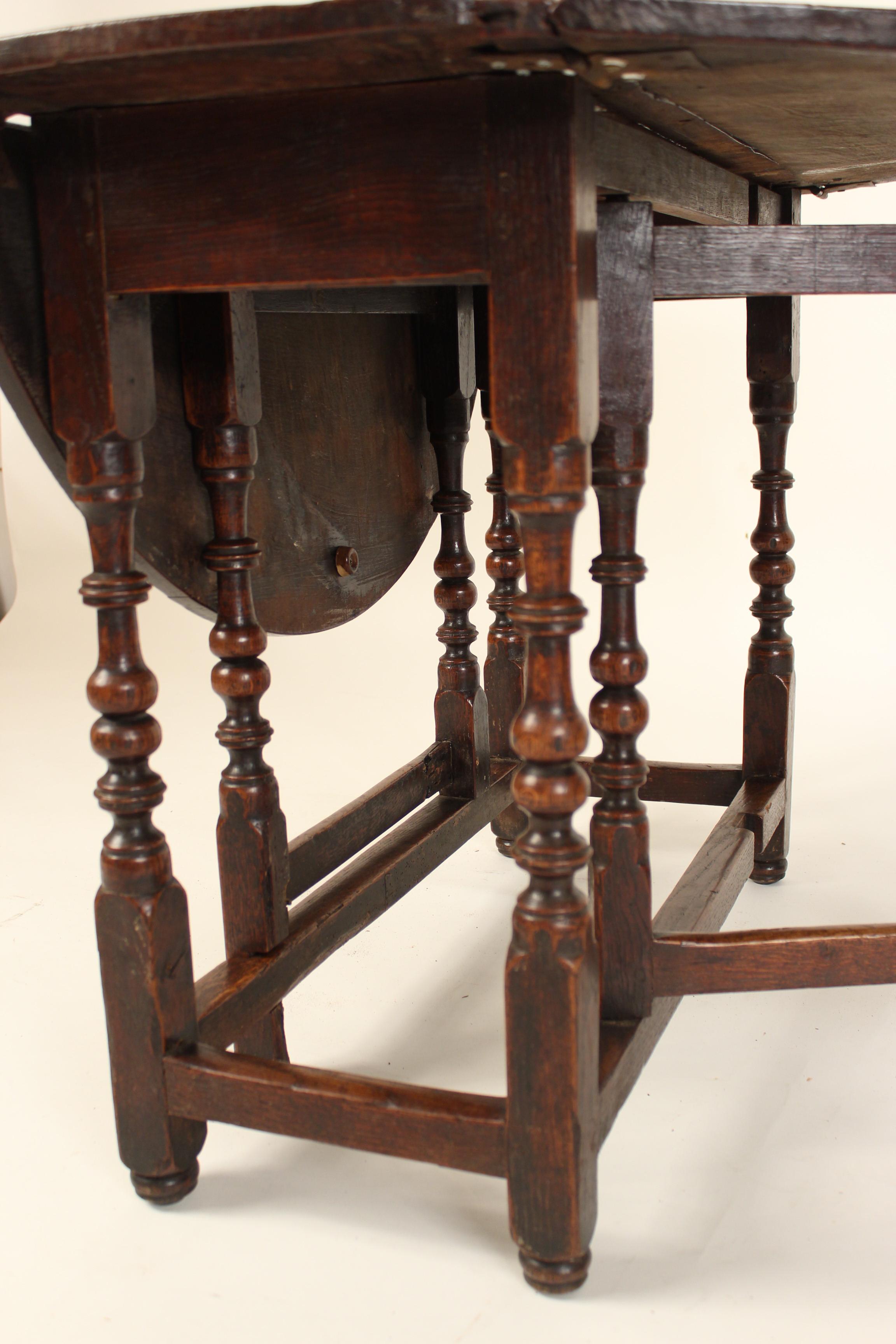 Antique English Oak Gate Leg Table 3