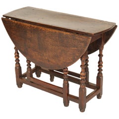 Antique English Oak Gate Leg Table