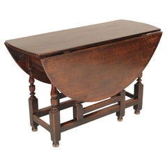 Antique English Oak Gate Leg Table