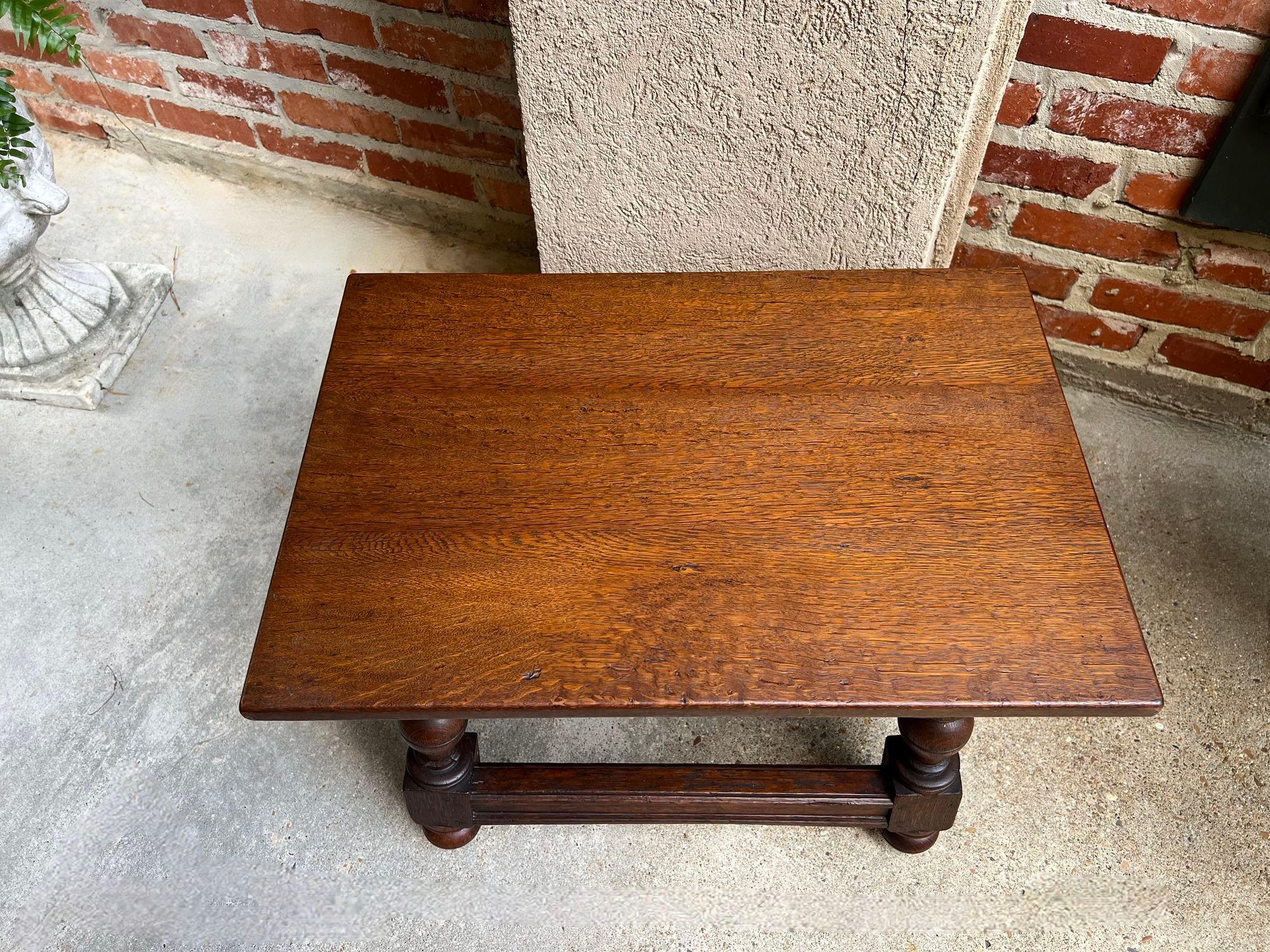 Antique English Oak Joint Stool Pegged Bench Side Table Carved Jacobean c1850 5